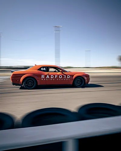 Radford car on track