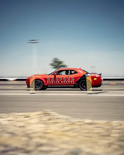 Radford car on track