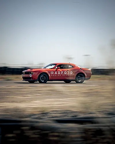 Radford car on track