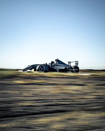 Radford car on track