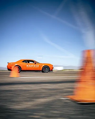 Radford car on track