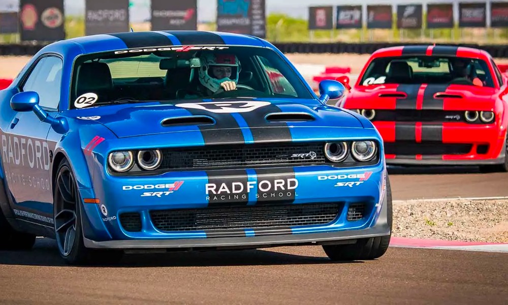 Blue & red Dodge SRT